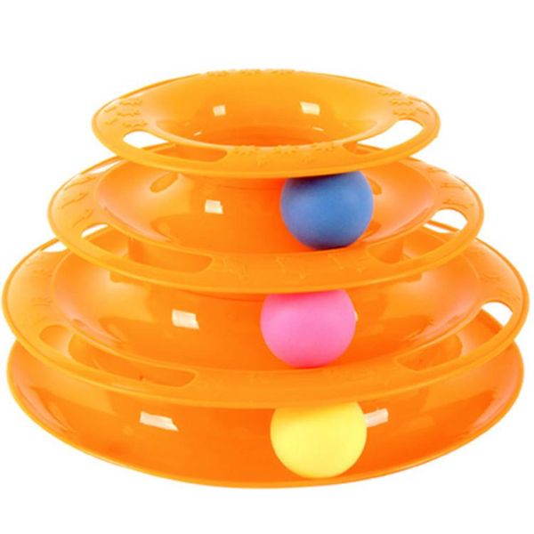 

cat toys funny pet crazy ball disk interactive amusement plate play disc trilaminar turntable toy tower products