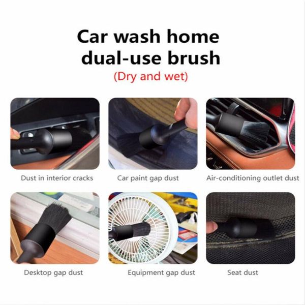 

car sponge detailing brush clean gap interior narrow black seat crevices