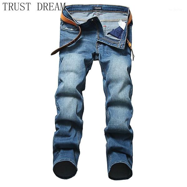 

men's jeans plus size mens classic blue black slim stoashed male scratched denim pants straight casual pantalon jean man trousers1