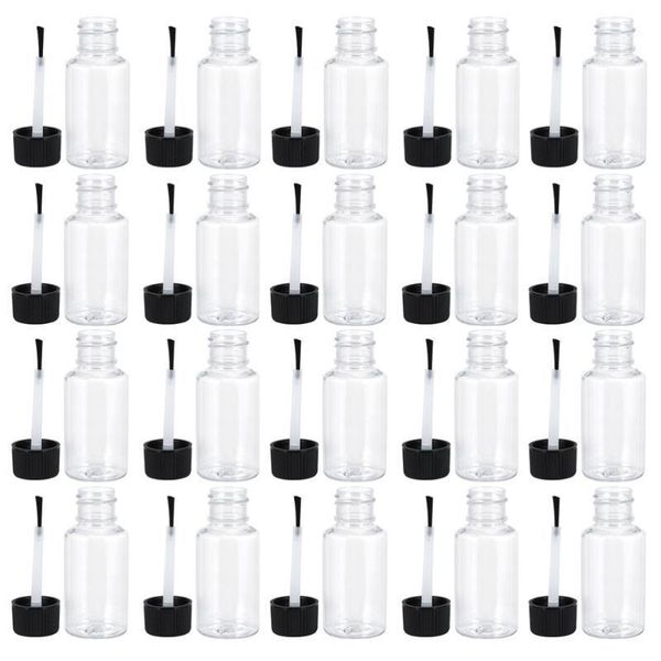 

storage bottles & jars 20pcs 20ml nail polish bottle empty clear with cap and brush