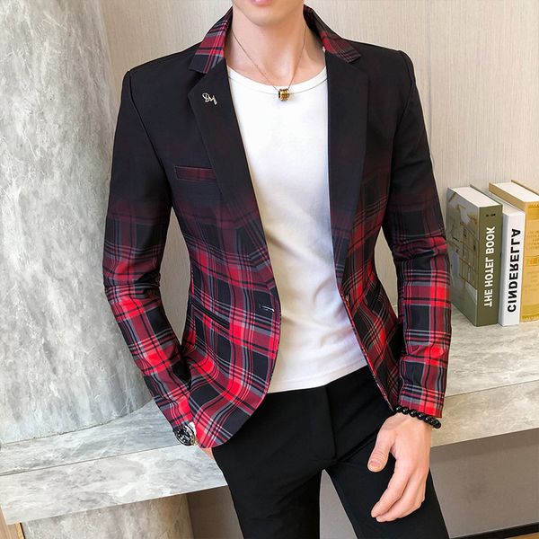 

summer men's thin casual handsome coat trendy suit jaet men's, White;black