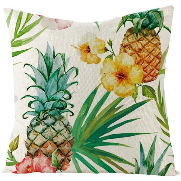 

cushion/decorative pillow palm leaves cushion cover linen flamingo throw tropical forest pillowcases bedroom sofa chair home decor 45x45cm