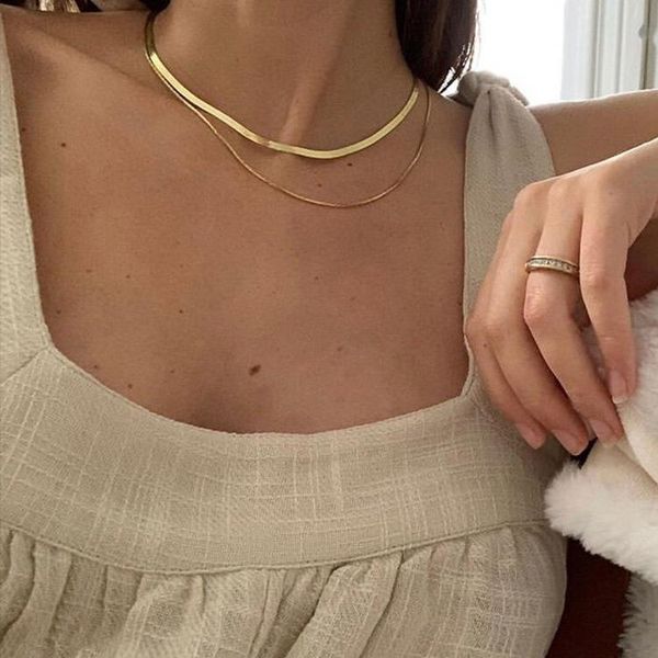 

double necklace with clavicle chain collier acier inoxydable femme chokers necklaces for women cadena hombre collana uomo, Silver