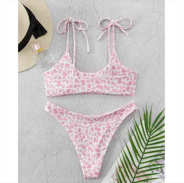 

leopard print bikini womens high waist swimsuit bathing suit swimming suit for women brazilian bikinis, White;black