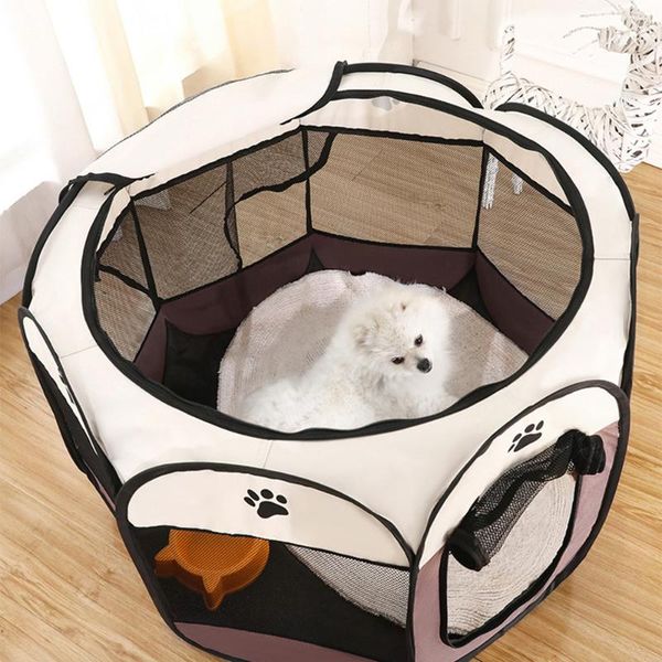 

kennels & pens portable foldable pet tent indoor outdoor house fence baby safe guard playpen comfortable production cat teepee
