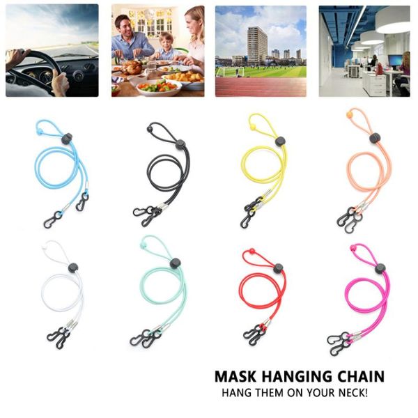 

hooks & rails safety adjustable face mask lanyard convenient holder rope anti-lost anti-drop traceless hanging neck rop halter dropship