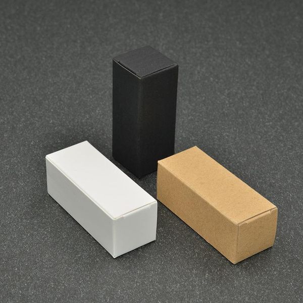 

gift wrap 100pc paper box cosmetics boxes 10ml 30ml 50ml 100ml white black kraft dropper bottle party valve tubes favor