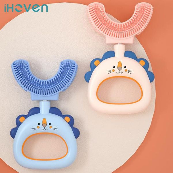 

smart electric toothbrush ihoven children silicone toddlers cartoon soft handheld baby kids teeth cleaner oral care u-shape