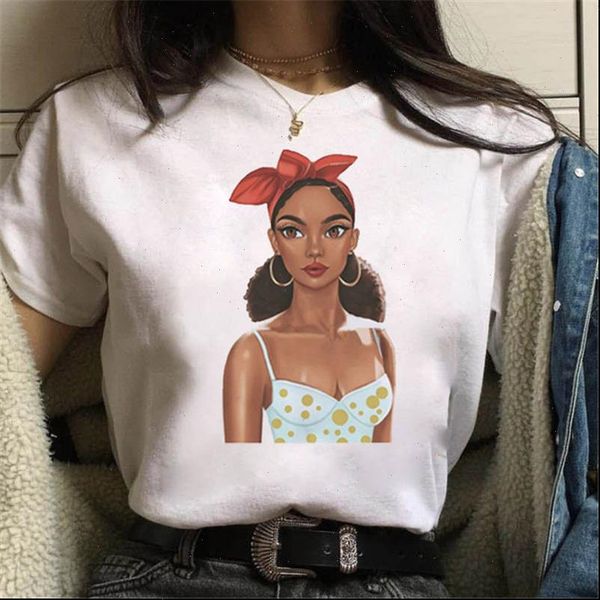 

summer cool melanin black girl print female t shirt harajuku t shirts for women hip hop t shirt tee shirt femme vogue, White