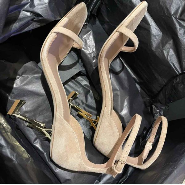 

summer opyum sandals shoes patent leather gold-tone heel ankle strap side buckle stiletto heels lady gladiator sandalias party wedding eu35-, Black