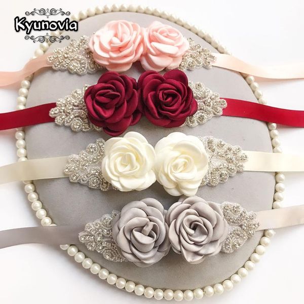 

wedding sashes kyunovia pink white flower belts for women girl style bridal prom dress accessories bridesmaid sash floral belt d09