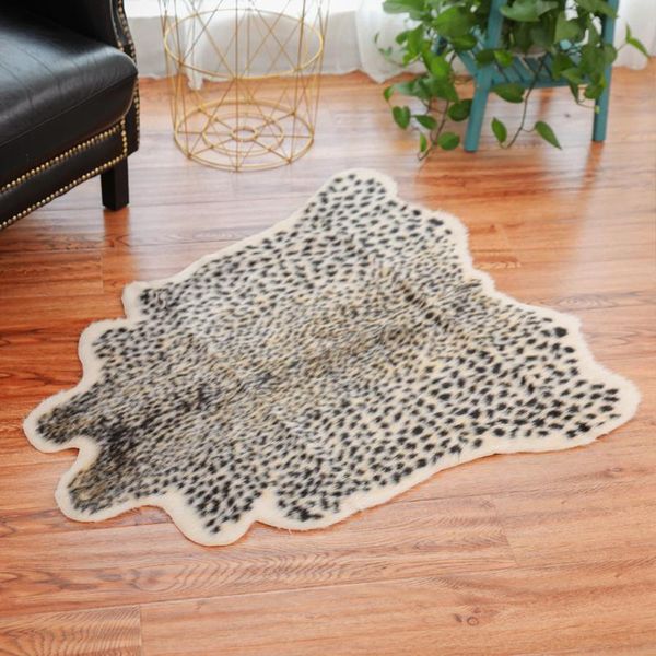 

carpets home large rugs carpet living room non-slip leopard soft mat fashion simulation kitchen animal print artificial fur