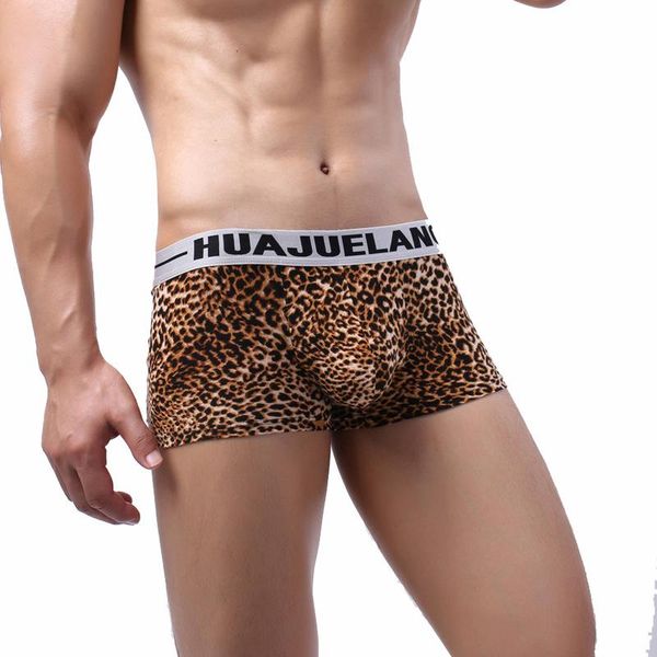 

underpants men underwear leopard boxer shorts seamless soft breathable underpant plus size elasticity boxers panties calzoncillos, Black;white