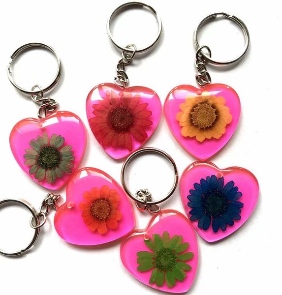 

yqtdmy 12 pcs fashion pink back mixed sunflower design rock keychain, Slivery;golden