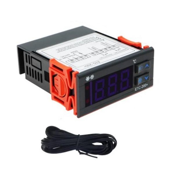 

smart home control etc-200+ mini temperature controller microcomputer thermostats digital thermostat refrigeration defrosting alarm 220v