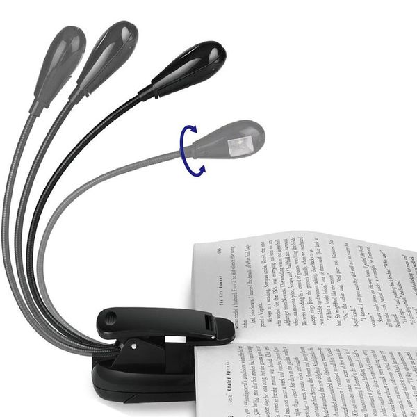 

night lights adjustable led book light with goosenecks clip battery powered flexible reading desk lamp mini 1w bookcase