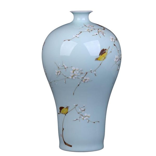 

vases hand painted plum and bird vase handmade jingdezhen antique porcelain