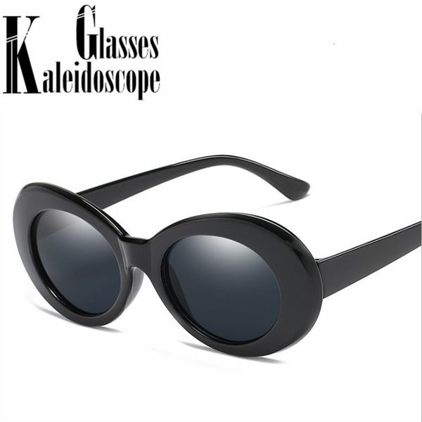 

luxury designer sunglasses vintage oval women fashion goggle kurt cobain sunglass brand outdoor goggles male female black white uv400 0622, White;black