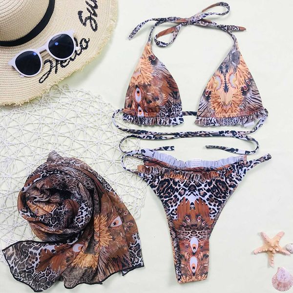

summer 021 women bikini print set batsuit stitches color filled beha badmode beachwear maillot the bain beach # t3g, White;black