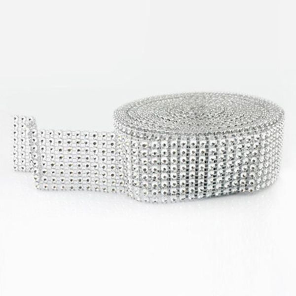

mesh diy diamond mesh rhinestone ribbon bling wrap roll craft acrylic 9m