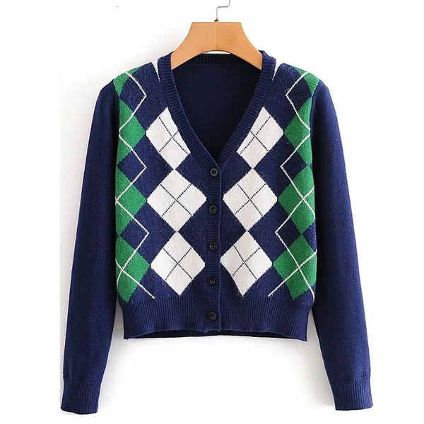 

2021 new women cardigan sweaters wool autumn winter thick warm knitted v-neck plaid casual long sleeve pull female cardigans iwu3, White;black