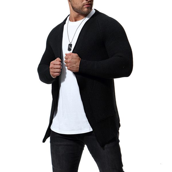 

men's sweaters 2021 autumn male nightgown casual color sweaters, White;black