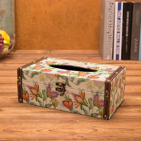 

tissue boxes & napkins european box living room bedroom leather multipurpose pumping retro luxury handmade containers storage