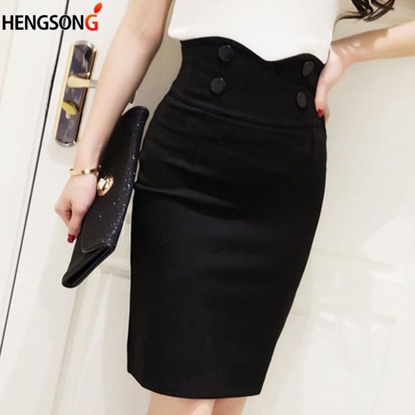 

skirts 2021 spring autumn pencil women slim package hip bodycon mini skirt high waiste stretch office plus size 3xl, Black