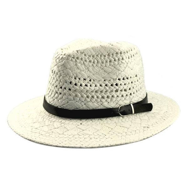

stingy brim hats handmade hollow straw hat jazz cap, outdoor sunscreen sunshade vacation beach female summer panama cap sun, Blue;gray