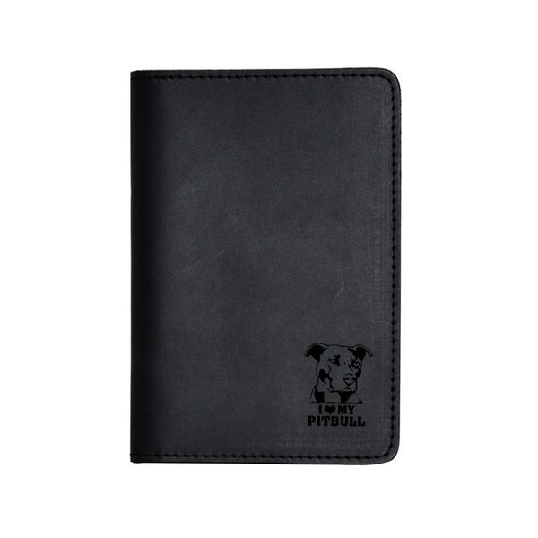 

card holders engraved picture i love my pitbull passport wallet travel cover case leather, Brown;gray