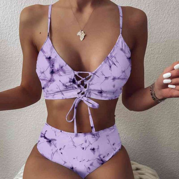 

women's swimwear plus size bikini women swimsuit micro set ink painting print lace up bathing suit beachwear biquini summer smgs, White;black