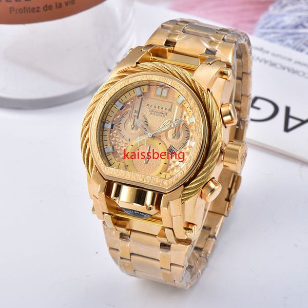 

dropshipping men quartz watch 52mm wristwatch undefeated reloj relogio, Slivery;brown