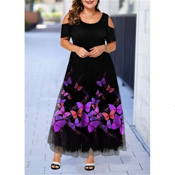 

short sleeve large purple print wear, White;black