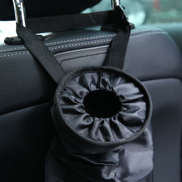

portable car dustbin garbage bag dust seat back storage rubbish bin box case sundries holder organizer pocket bags trash can r15