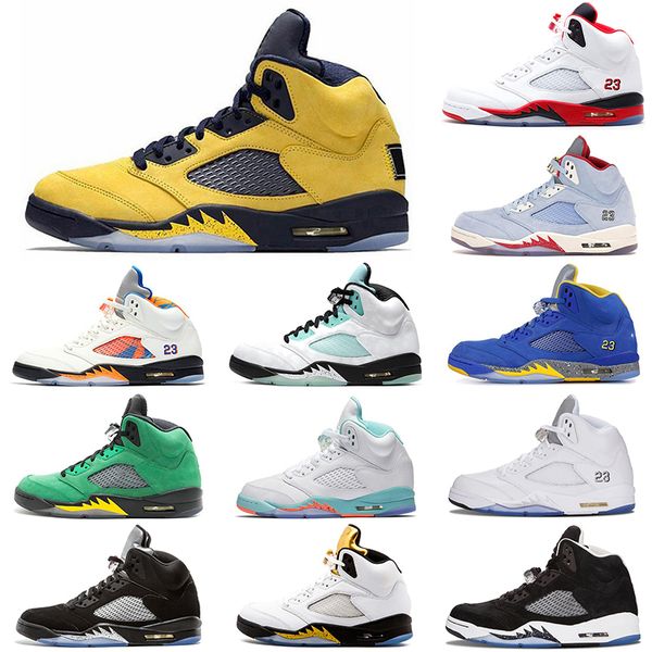 

basketball shoes 5s jumpman men space jam metallic silver throphy room fab 5 sp alternate bel blue suede sports sneakers outdoor trainers si