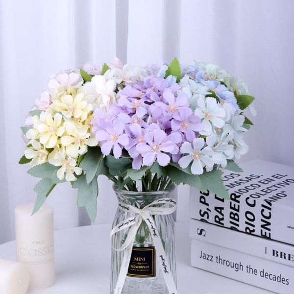 

decorative flowers & wreaths 1 bouquet 5 froks silk daisy bride for christmas home wedding year decoration fake plants artificial