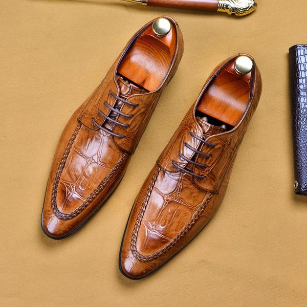 

dress shoes fashion business casual all-match men's 2021 handmade leather, Black