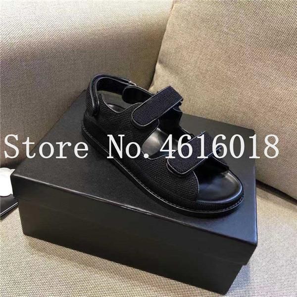 

new 2021 women sandals desginer woman summer shoes platform flat lady design casual dad sandal shoes woman, Black