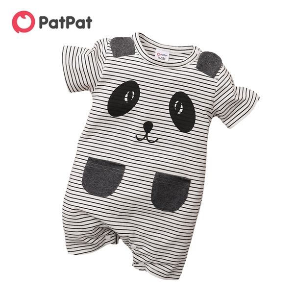 Ankunft Sommer Baby Entzückende Tierdruck Bodysuit Stramplers Kleidung 210528