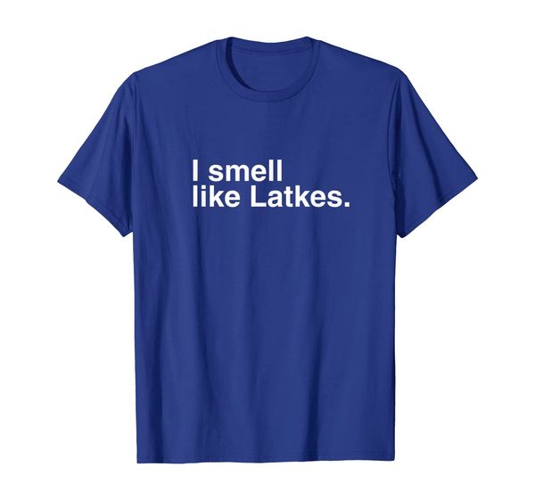 

funny latke hanukkah i smell like latkes jewish food t-shirt, White;black