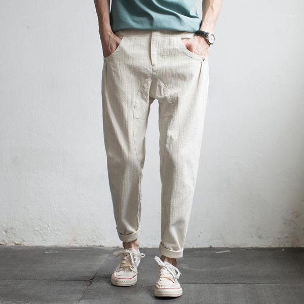 

summer men's thin cotton casual trousers are slim and 29-32 pants, Black