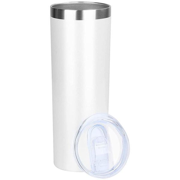 

water bottles stainless steel skinny tumbler 20oz double wall vacuum insulated cups with lid travel coffee mugs