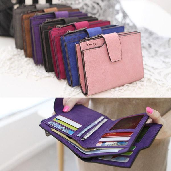 

7 colors womens casual coin key holder wallets case small retro purse mini bags zipper, Red;black