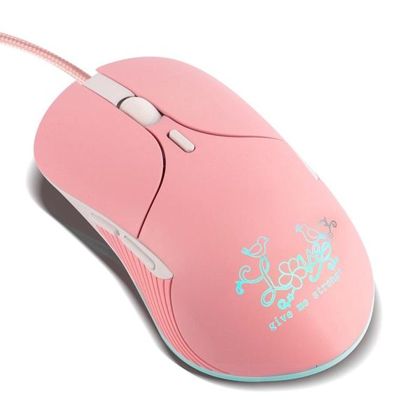 

mice wired gaming mouse double happiness bird mute colorful luminous cute ergonomic
