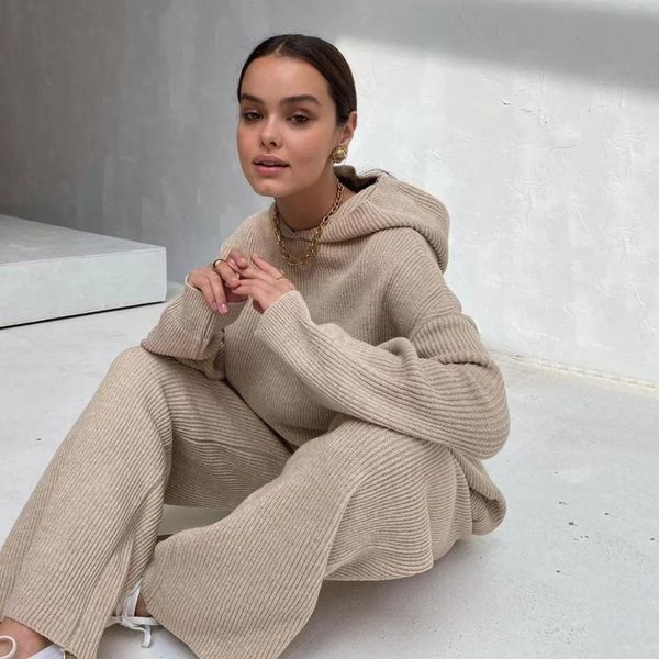 

2021 spring and autumn style pure color temperament fashion sports suit hooded casual woman outfit two-piece set znhi, White