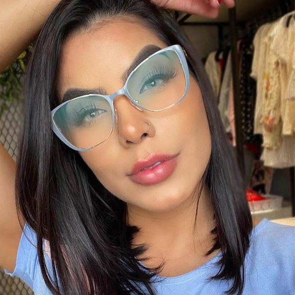 

outdoor eyewear fsahion luxury female square sunglasses green cat eye shades for women trendy brand design sun glasses 9713