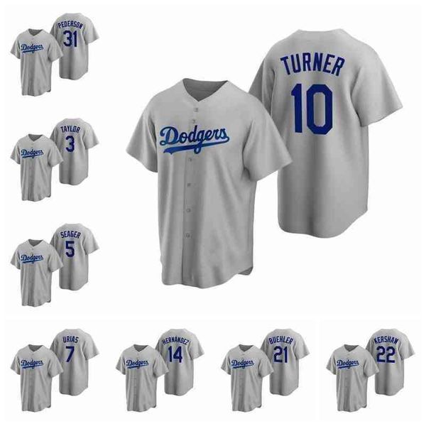 

Baseball Jersey #21 Walker Buehler 35 Cody Bellinger 50 Mookie Betts 22 Clayton Kershaw Custom Gray Alternate Men Women Youth size S, Nk logo