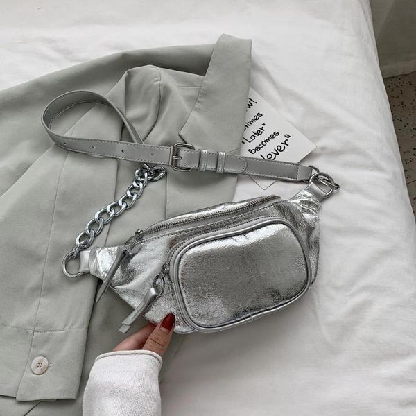 

waist bags chest for womenpu leather solid fanny pack bum mini hip pochete sac banane phone handbag and purse 2021