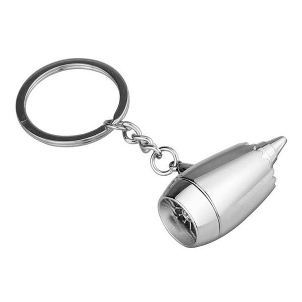 

keychains creative turbine pendant key ring fashion keychain storage keys, Silver
