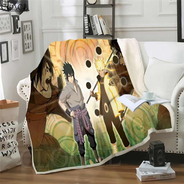 

cloocl blankets anime naruto 3d print harajuku sofa travel throw blanket teens bedding plush quilt
